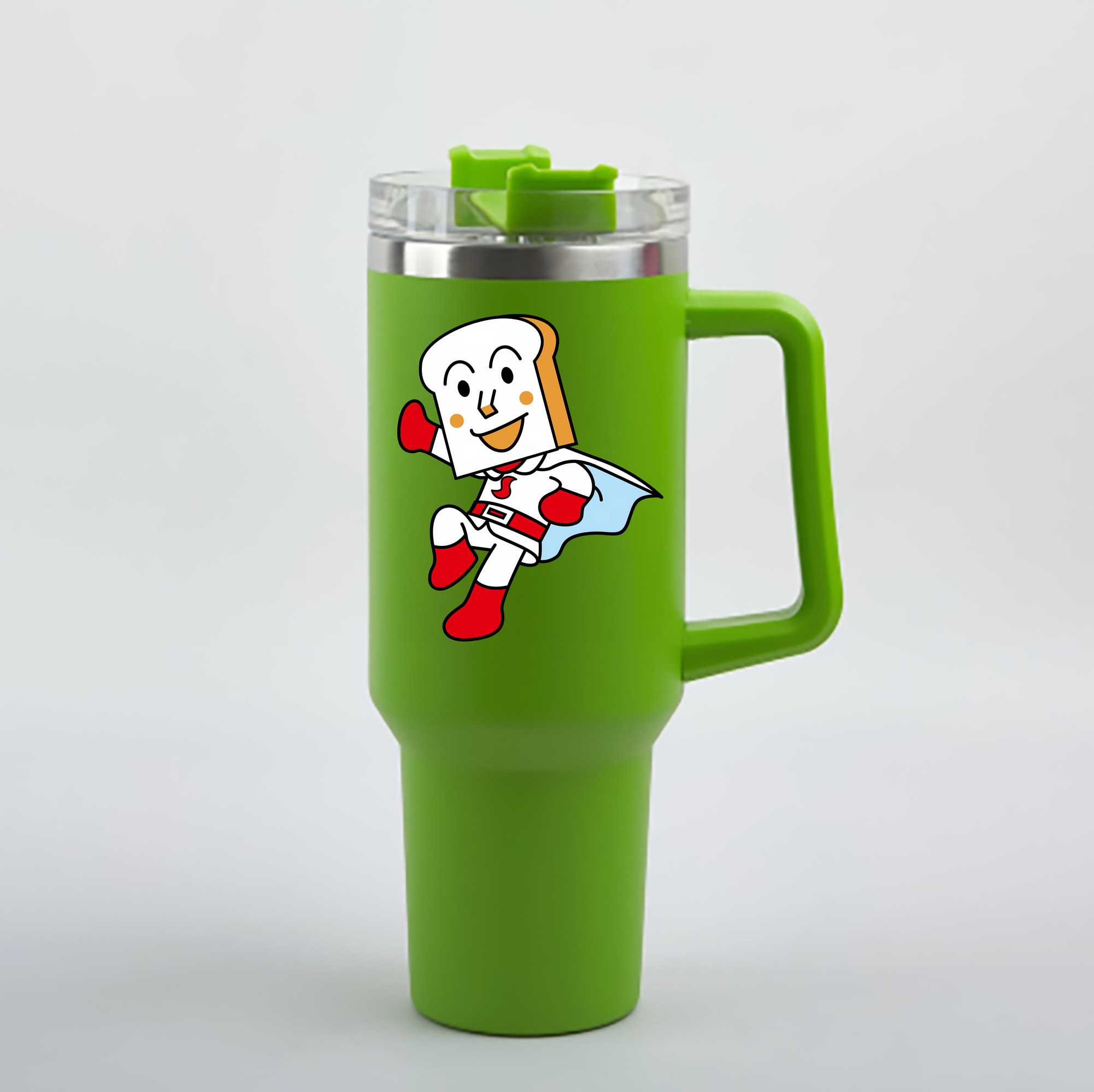 （画像用） アンパンマン Anpanman 1200mL車用タンブラー - クリスタルステッカー（プラスチックストロー付き）